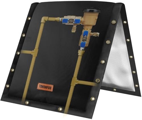 TOHONFOO 3-Way Open Backflow Preventer Pipe Cover Outside, 30"Wx30"H, Black by TOHONFOO
