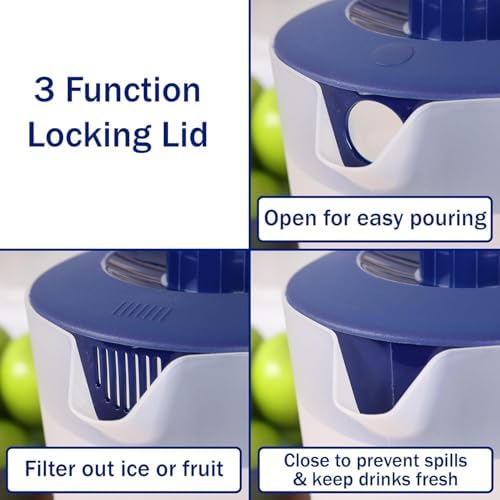2 Pack - Fridge Door Water Pitcher with Lid (Half Gallon Pitcher / 64oz) - Image 2