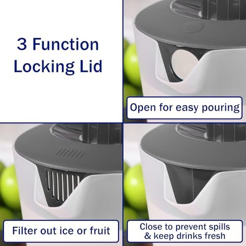 Water Pitcher with Lid 1 Gallon Pitcher BPA Free & Phthalate Free - Gray - Image 4