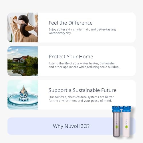 NuvoH2O Replacement Cartridge for Whole Home Duo System, Advanced 2-Stage Citrus Filtered, Salt-Free Water Filter System + Water Softener and Carbon Filter – Healthy & Pure Water - Image 5