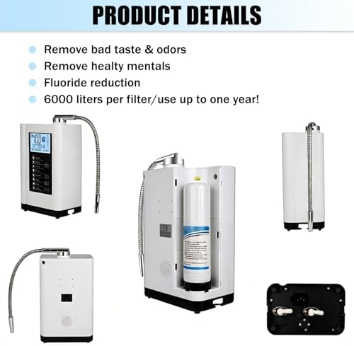 Acidic Water Ionizer,Alkaline Water Machine for Home & Office, Ionized Drinking Water Purifier ph 3.5-10.5 Hydrogen Water/Water Purifier Filter/Ionized Water/Antioxidant Water(Silver) - Image 4