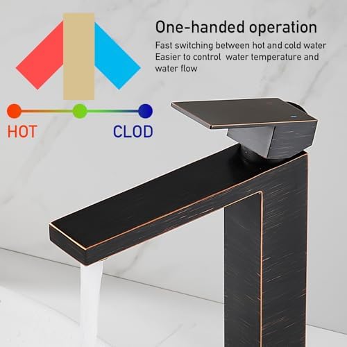 AVSIILE Vessel Sink Faucet, Oil Rubbed Bronze 1 Hole Single Handle Faucets - Image 4