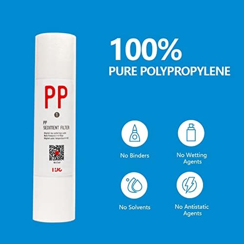 3 Stage RO Water Filter Replacement Set - Sediment + GAC + CTO Post Carbon, 3 filters in a Set fit most 10“ RO water system, 10x2.5 inch, natural Cocoanut active charcoal filters - Image 2