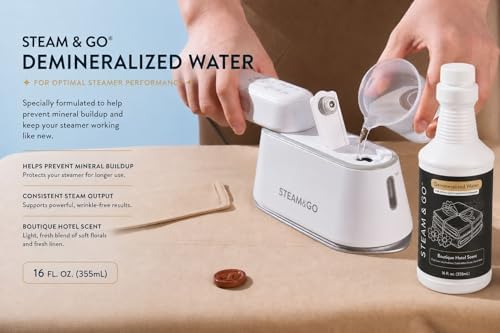 Steam & Go Demineralized Water for Handheld Garment Steamers, Boutique Hotel Scent, Mineral-Free Formula to Help Prevent Buildup & Support Steam Performance, 16 Fl Oz - Image 4