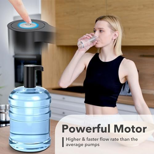 5 Gallon Automatic Drinking Portable Water Dispenser - Universal Electric Water Bottle Pump, USB Rechargeable, with 2 Silicone, for Home & Camping - Image 5