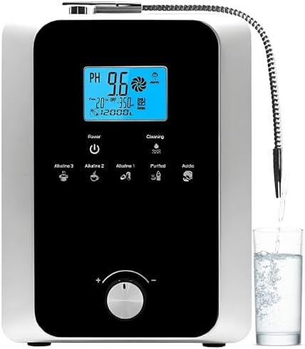 Water Purifier Machine Water Ionizer ORP -800 PH 3-11 Alkaline Acid Water Best Home Alkaline Water Filtration System,8000 Liters Per Filter, Auto Cleaning(Black2) by Unknown