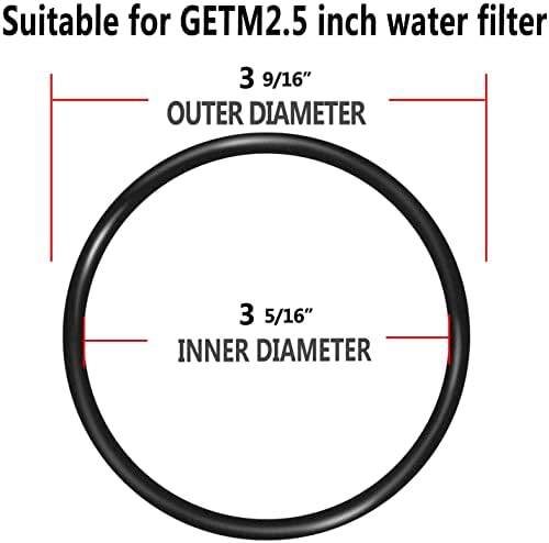 O-Rings for GE TM 2.5 Inch Water Filters Compatible with GXWH20F/ GXRM10/ GX1S01R (6 PCS) - Image 3