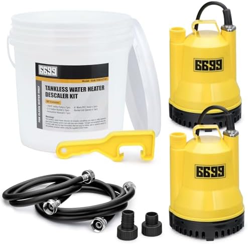 Tankless Water Heater Flushing Kit and Backup Pump Easy to Use by Unknown