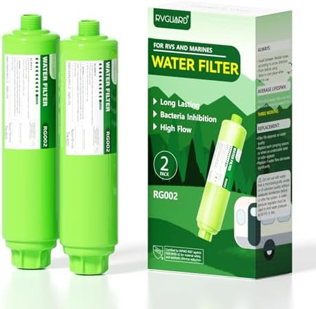 RVGUARD Inline RV Water Filter, 2 Pack by RVGUARD