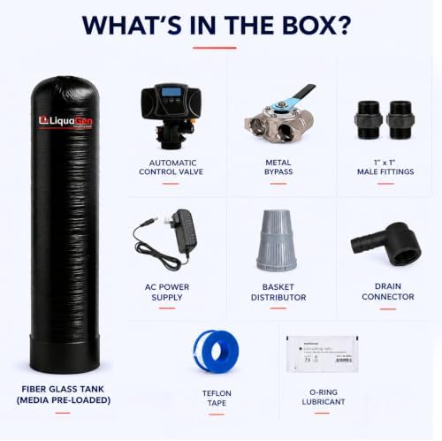 LiquaGen Whole House Water Filtration System — Catalytic Carbon & KDF 55 Media | City Water Filter for Chlorine, Chloramine, PFAS & Sediment Removal (10" x 54") - Image 3