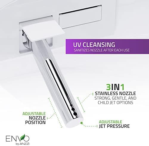 ANZZI One Piece Smart Toilet Bidet Elongated 1.28 Gpf White With Auto Open - Image 3