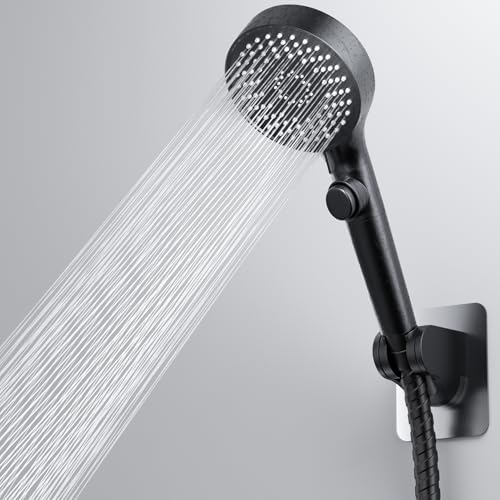 RV Shower Head with Stainless Steel Hose, 5 Mode High Pressure Shower Head with Handheld On Off Switch, Camper Shower Head Replacement for RV, Travel Trailer, Motorhome, RV Accessories Part, Black - Image 5