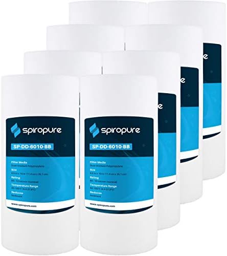 SpiroPure SP-DD-6010-BB 10x4.5 10 um Sediment Water Filter SDC-45-1010, 8PK by SpiroPure
