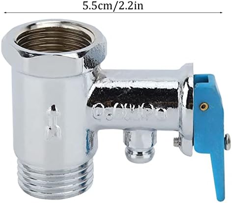 0.8mpa Relief Valve, Caliber G1/2 Inch Brass Safety Valve,Pipe Connector Pressure Relief Electric Water Heater Kitchen Safety Check Shutoff Device for Household Water Heaters - Image 3