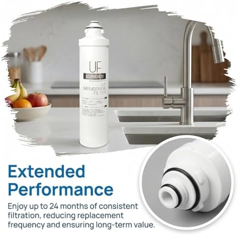 3 11-in snap-on UF ultrafiltration Membrane cartridges with 1/4-in Quick-Connect Fittings; Universal Replacement Pack Under-Sink and countertop Water Systems - Image 3