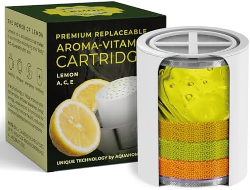 AquaHomeGroup Vitamin Filter Cartridge, Lemon Aroma, Supports Skin and Hair by Aquahomegroup