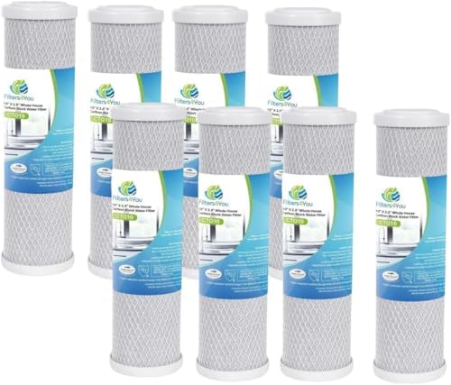 CFS Carbon Block Filters Compatible with Flow-Pur 8, WCBCS-975-RV, 8 Pack by CompleteFiltrationServices