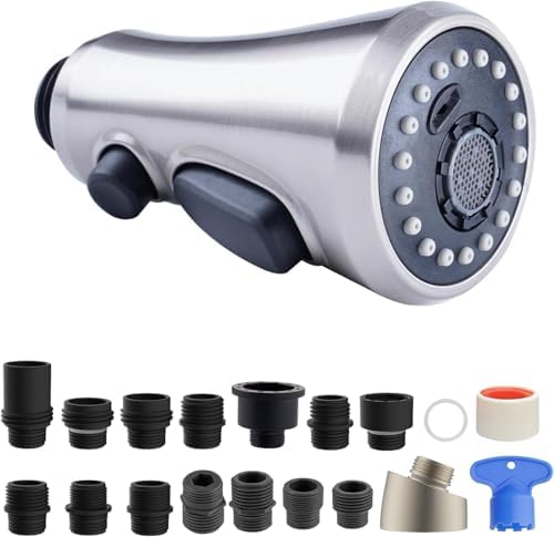 Hibbent Pull Down Spray Head for Kitchen Faucet, 3-Function Sink Nozzle by Hibbent