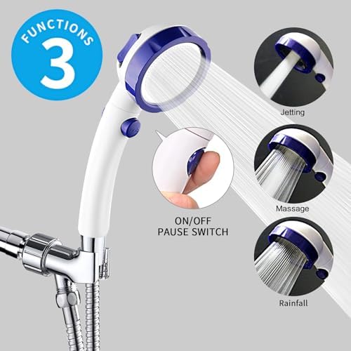 KAIYING High Pressure Handheld Shower Head with ON/OFF Pause Switch - Image 2