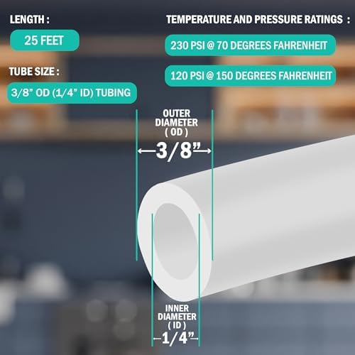 Metpure 3/8" OD LLDPE RO Tubing, 25 ft, White - Image 3