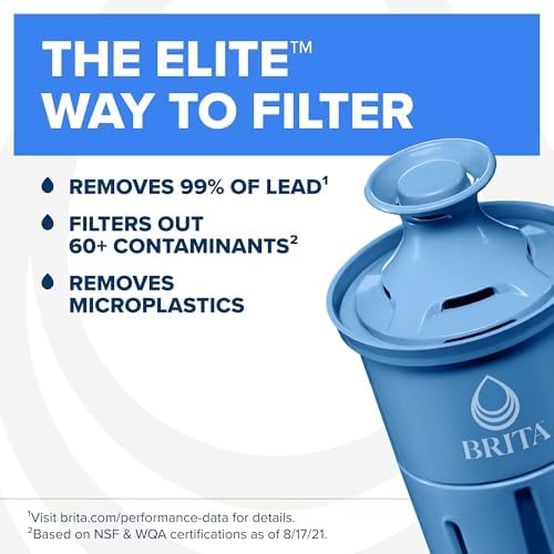 Brita XL 27 Cup Water Pitcher Dispenser, Includes 1 Elite Filter, Black - Image 2