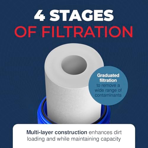 American Made, Sediment Water Filter, 10" x 4.5", Replacement for Pentair Pentek DGD-5005, GE® GXWH40L, GXWH35F, Culligan® RFC-BBSA, 3M® Aqua-Pure® AP810, 5 Micron, Pack of 4 - Image 4