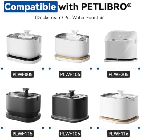 24 Packs for Petlibro Cat Water Fountain Filters Replacement Dockstream,Compatible with PETLIBRO® Water Fountain PLWF106 PLWF116 PLWF005/115/105/305 (12 Replacement Filters + 12 Pre-Filter Sponges) - Image 2