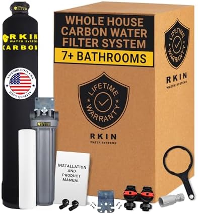 RKIN No Drain or Power DIY Install Whole House Carbon Water Filter System by RKIN