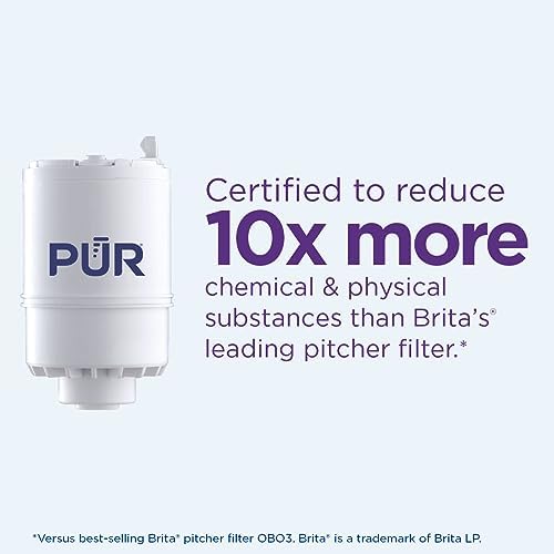 PUR Horizontal Faucet Mount Water Filtration System with Lead Reducing Filter for Cleaner, Filtered Tap Water, Lasts 100 Gallons, Sink Water Filter, Fits Most Kitchen or Bathroom Faucets, Black - Image 2