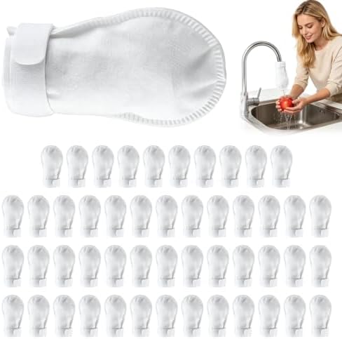 50 Pack High Density Faucet Filter, Splash Proof Cotton Pouch Kit,Tap Cartridge with Sediment Barrier,Fine Fiber Mesh Purifier,Water Clean Guard with Compact Style,Universal Anti-Splash Water Filter by Unknown