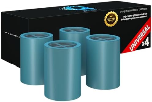 weAQUA Shower Filter Replacement Cartridge 4-Pack – Fits Standard Housings by weAQUA