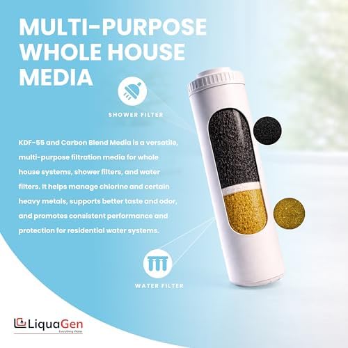 LiquaGen KDF 55 Copper Zinc Filter Media – Recyclable Granules for Chlorine, Iron, Heavy Metals & Bacteria Removal – Extends Carbon Filter Life for Whole House & Drinking Water Systems (5 LB) - Image 5