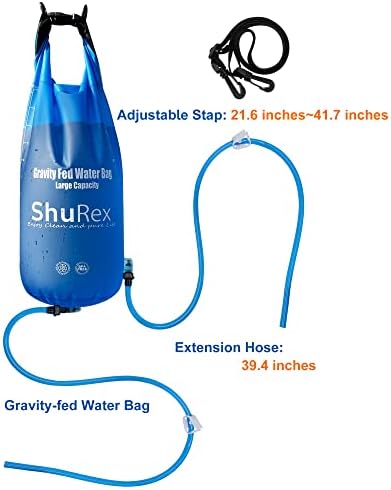 12L/3-Gal Gravity-Fed Water Bag with 2 Outlet Pipes - Image 2