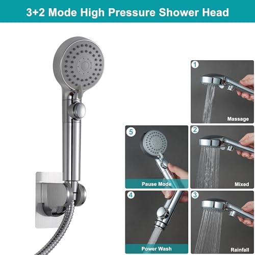 GwernKB Handheld Shower Head with Hose and On Off Switch,Water Saving - Image 3