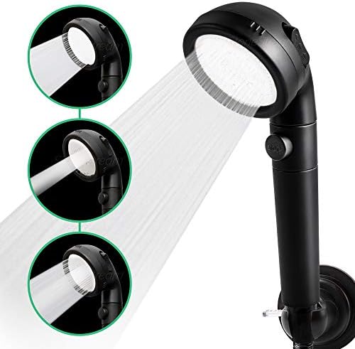 StoneStream Ionic Filter Shower Head with 4-in-1 Wall Adapter, Matte Black - Image 4