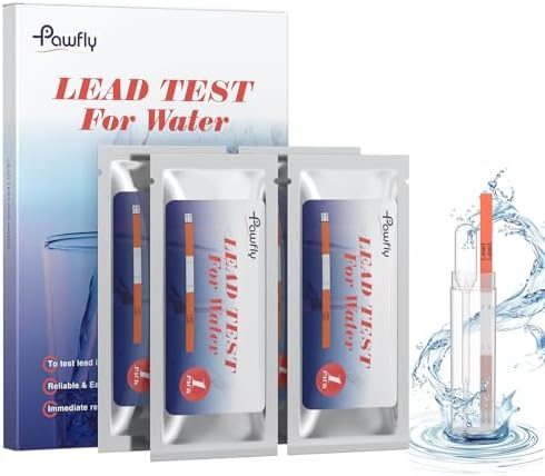 Pawfly Lead Water Test Kit Lead in Drinking Water Test Kit 10-Minute Detection to 5 ppb At Home Water Testing Kit for Tap & Well Lead Water Test Kit City Water Quality Test Kit, 4 Pack by Pawfly