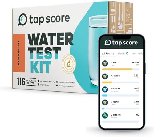 Advanced Home Water Test Kit | Well or City | EPA Certified Drinking Water Labs | Tests for: 116 Analytes, incl. Lead, Copper, Hardness & Alkalinity and More | #1 Best Home Water Test - Wirecutter by TapScore