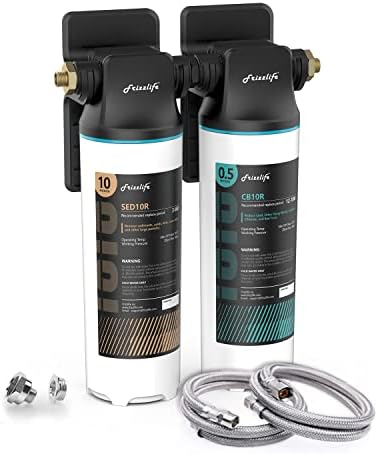 Frizzlife DW10 Under Sink Water Filter System, NSF/ANSI 53&42 Certified Elements, Reduces 99.99% Lead, Chlorine, Fluoride, Bad Taste & Odor, Direct Connect, 0.5 Micron, USA Tech by FRIZZLIFE