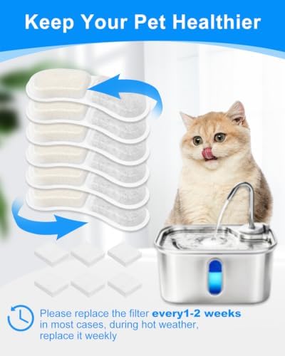 6+6 Pack Filters for Cat Water Fountain Fit for Petlipo 2.5L/85oz - Image 7