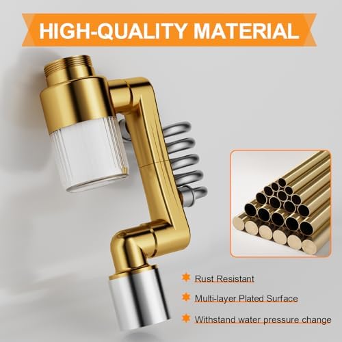 Metal Water Filter for Sink Faucet Extender with 5 Cartridges - Image 5