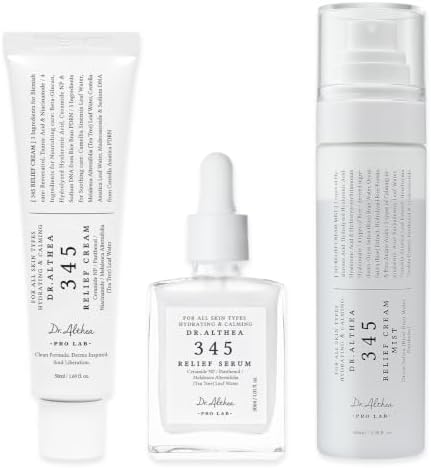 Dr.Althea 345 Relief Trio, Korean Vegan Skin Care Set for Sensitive Skin by DrAlthea