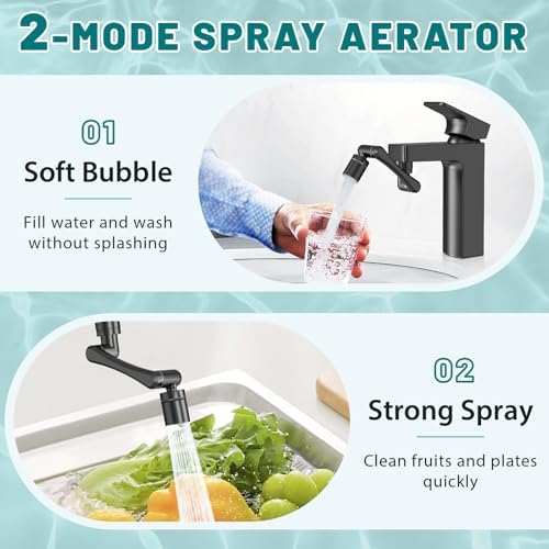 CECEFIN 1440 Swivel Faucet Extender for Kitchen/Bathroom Sink, NSF/ANSI 372 - Image 3