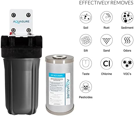 Aquasure Whole House 48,000 Grain Water Softener with 12 GPM UV Water Sterilizer System - Triple Purpose Pre-Filter - 75 GPD RO System Bundle - Image 5