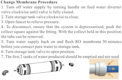Geekpure 75GPD Reverse Osmosis RO Membrane with Quick Change Housing - 1/4" Inlet/Outlet (Fit with Geekpure RO-TW) - Image 6