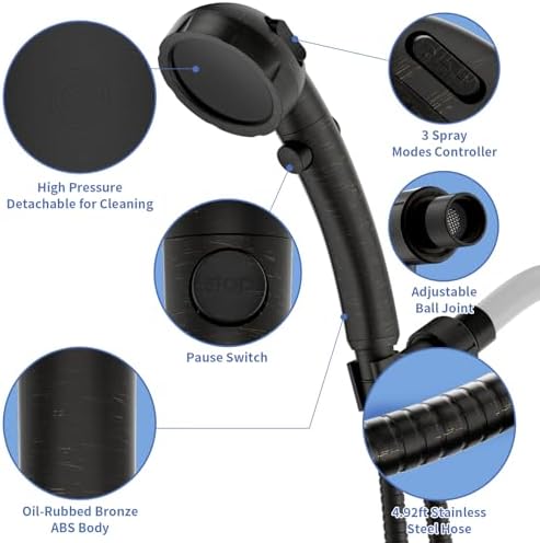 SINGSUO High Pressure Handheld Shower Head with On Off Switch - Image 3