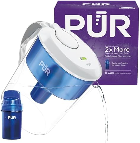 PUR 11-Cup Water Pitcher, Includes 1 Genuine PUR Filter, White by PUR
