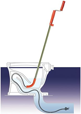 General Pipe Cleaners I-T6FL-DH Closet Auger, Professional 6' Flexicore Snake with Down Head for Unclogging Toilets - Image 2