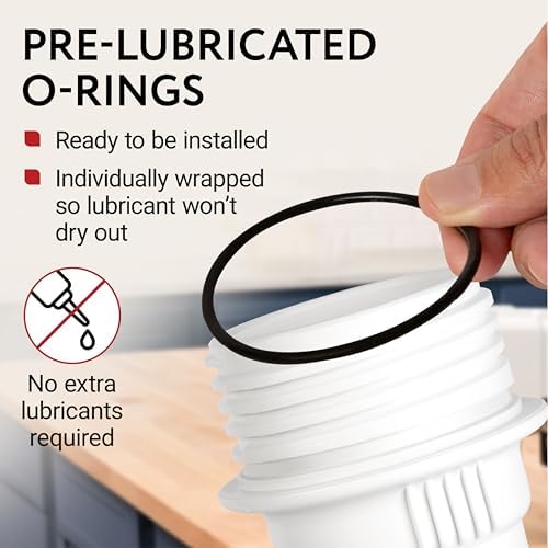 Impresa 15-Piece O-Ring Variety Pack for Water Filters - Compatible with Aquasana Claryum AQ - Black Silicone - 5300 Under Sink Water Filter System - Pre-Lubricated Leak-Sealing O Rings - Image 6