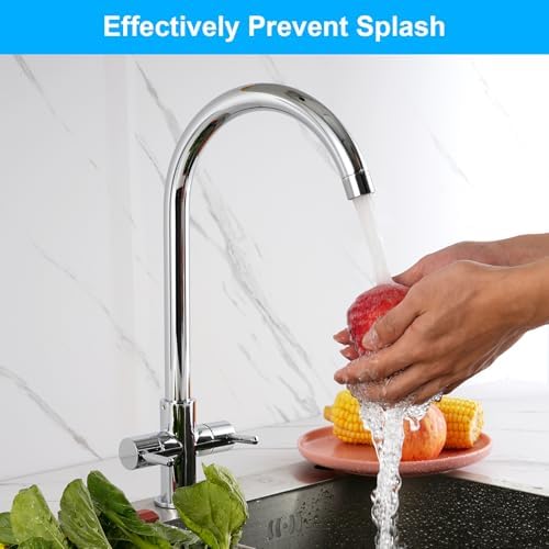 4-Pack Stainless Steel Faucet Aerator, 55/64" Female Faucet Adapter, Chrome - Image 3