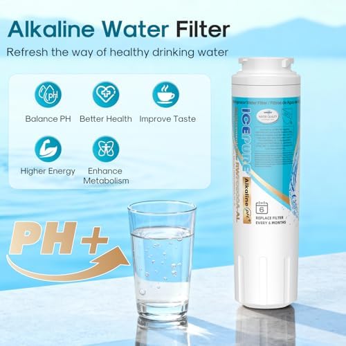 ICEPURE Alkaline UKF8001 Refrigerator Water Filter Replacement for Whirlpool EDR4RXD1, EveryDrop Filter 4, Maytag UKF8001, 4396395, UKF8001P, UKF8001AXX, RFC0900A, UKF8001AXX-200, Enhances PH, 6 Pack - Image 4